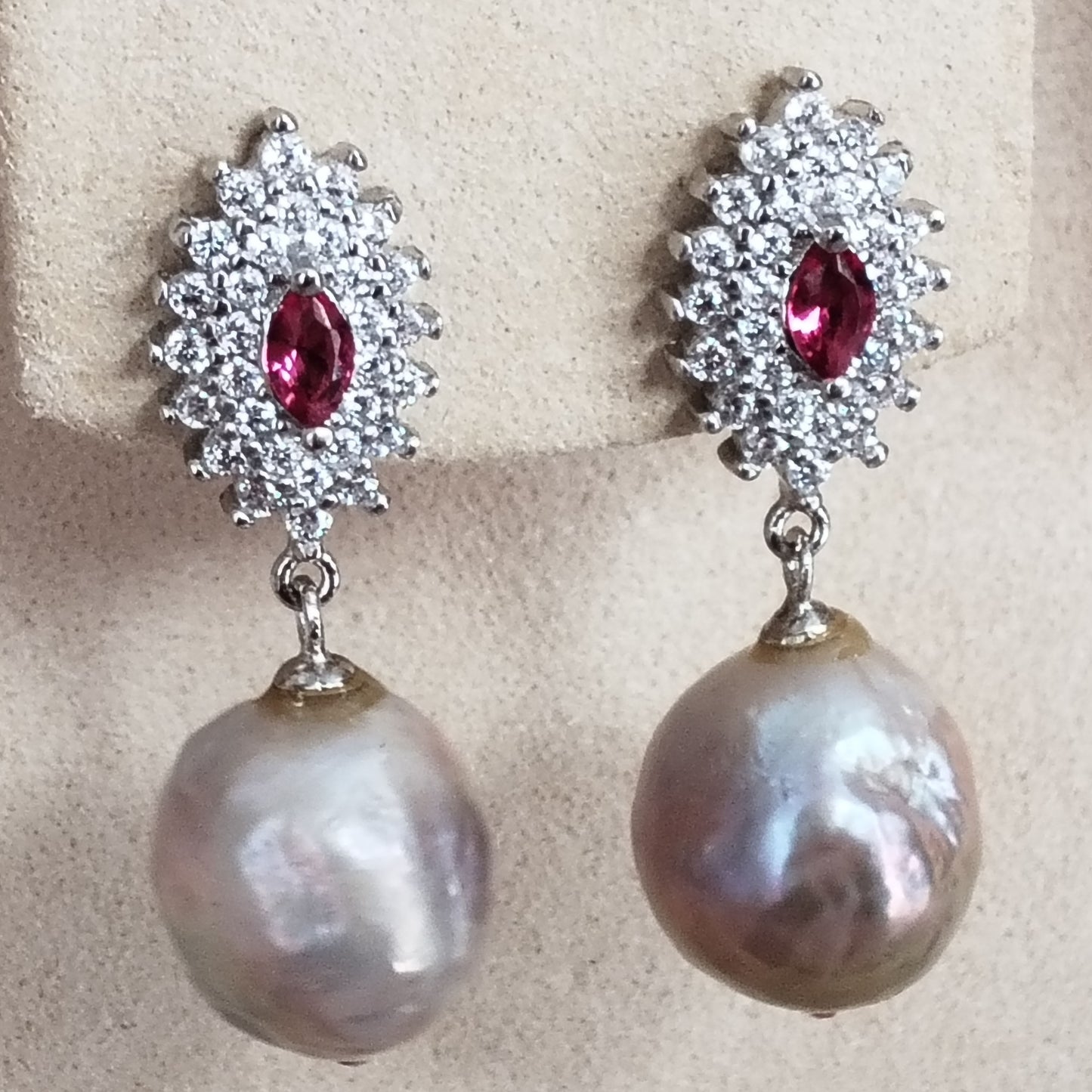 wholesale 15 pairs different style 12-13mm Baroque kasumi pearl dangle earrings