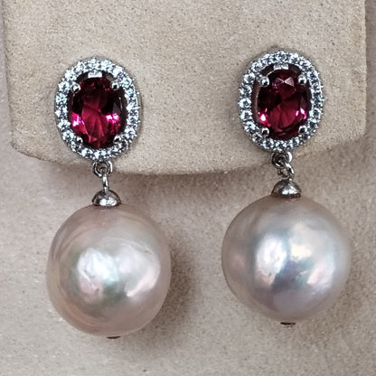 wholesale 15 pairs different style 12-13mm Baroque kasumi pearl dangle earrings