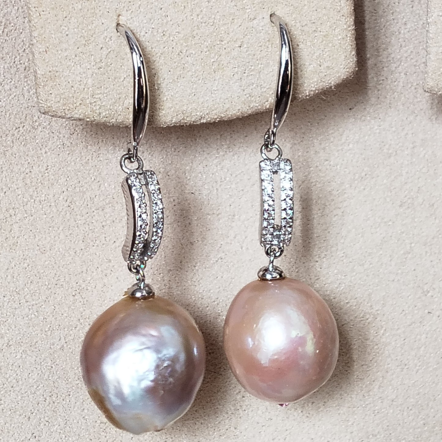 wholesale 15 pairs different style 12-13mm Baroque kasumi pearl dangle earrings