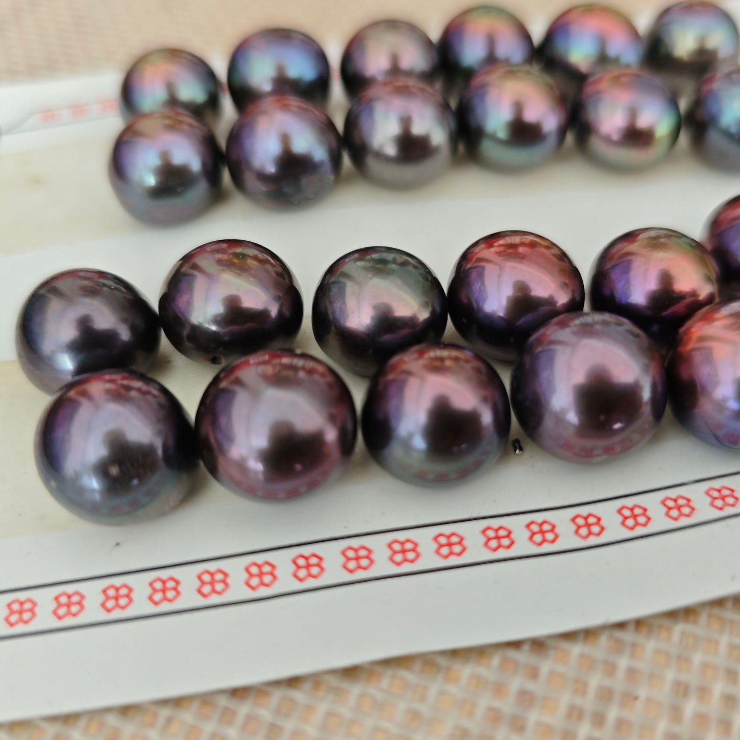 wow lots 12 pairs half drilled 12.5-13mm button half round black pearl for earring or pendant