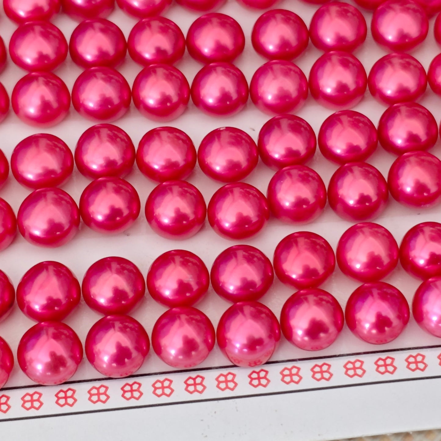 AAA 47 Pairs half drilled red loose freshwater pearls for earring ring or pendants