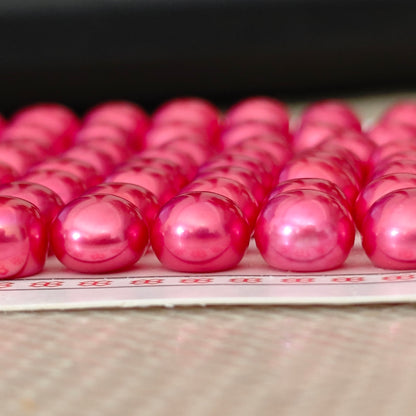 AAA 47 Pairs half drilled red loose freshwater pearls for earring ring or pendants