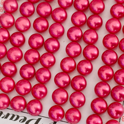 AAA 47 Pairs half drilled red loose freshwater pearls for earring ring or pendants