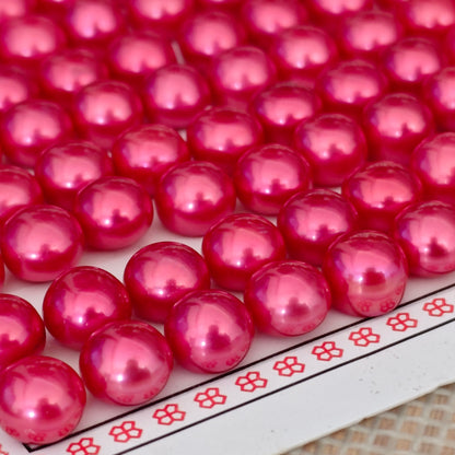 AAA 47 Pairs half drilled red loose freshwater pearls for earring ring or pendants