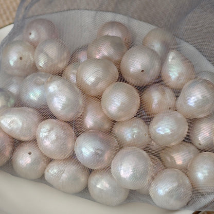 Clearance Sale 50 pcs 12-14mm full hole natural kasumi freshwater loose pearls free shipping