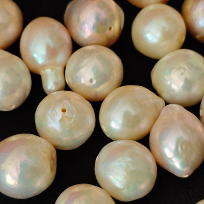 Clearance Sale 50 pcs 12-14mm full hole natural kasumi freshwater loose pearls free shipping