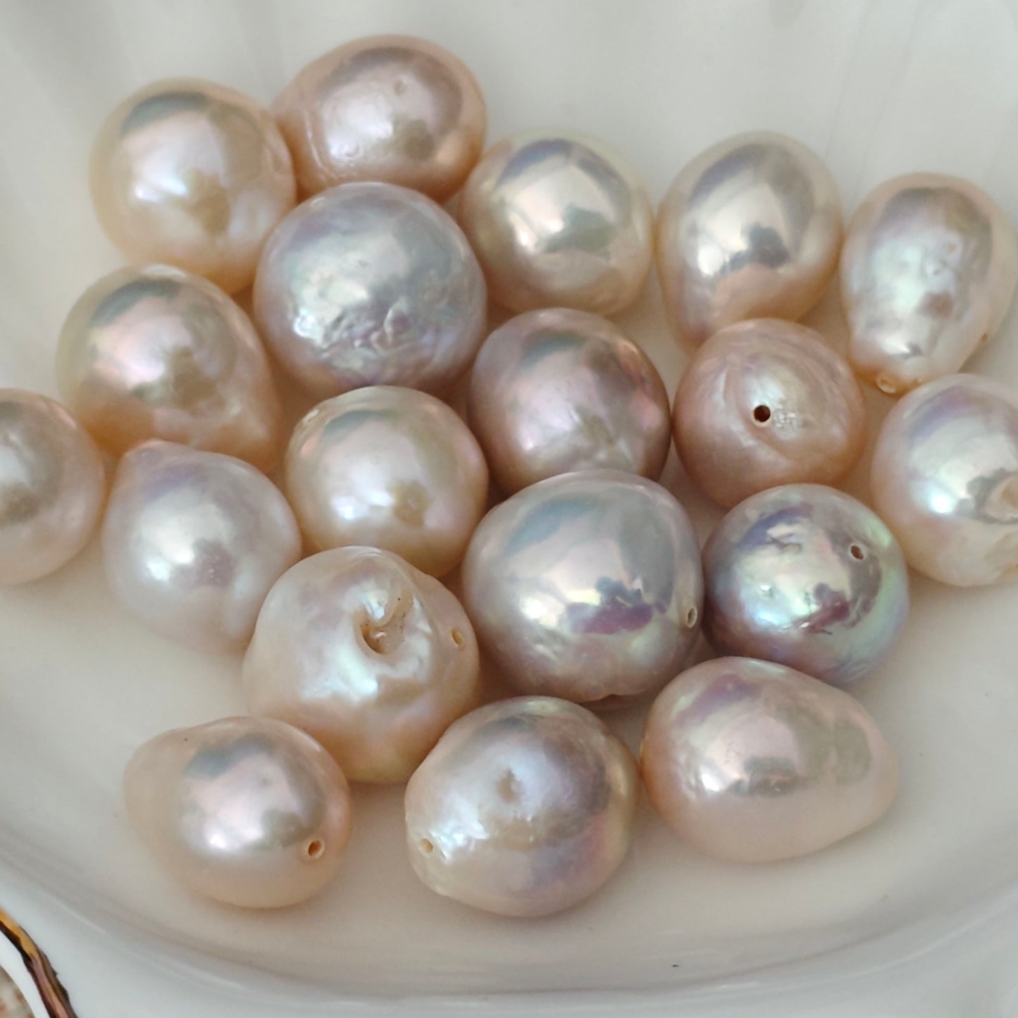 Clearance Sale 50 pcs 12-14mm full hole natural kasumi freshwater loose pearls free shipping