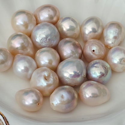 Clearance Sale 50 pcs 12-14mm full hole natural kasumi freshwater loose pearls free shipping