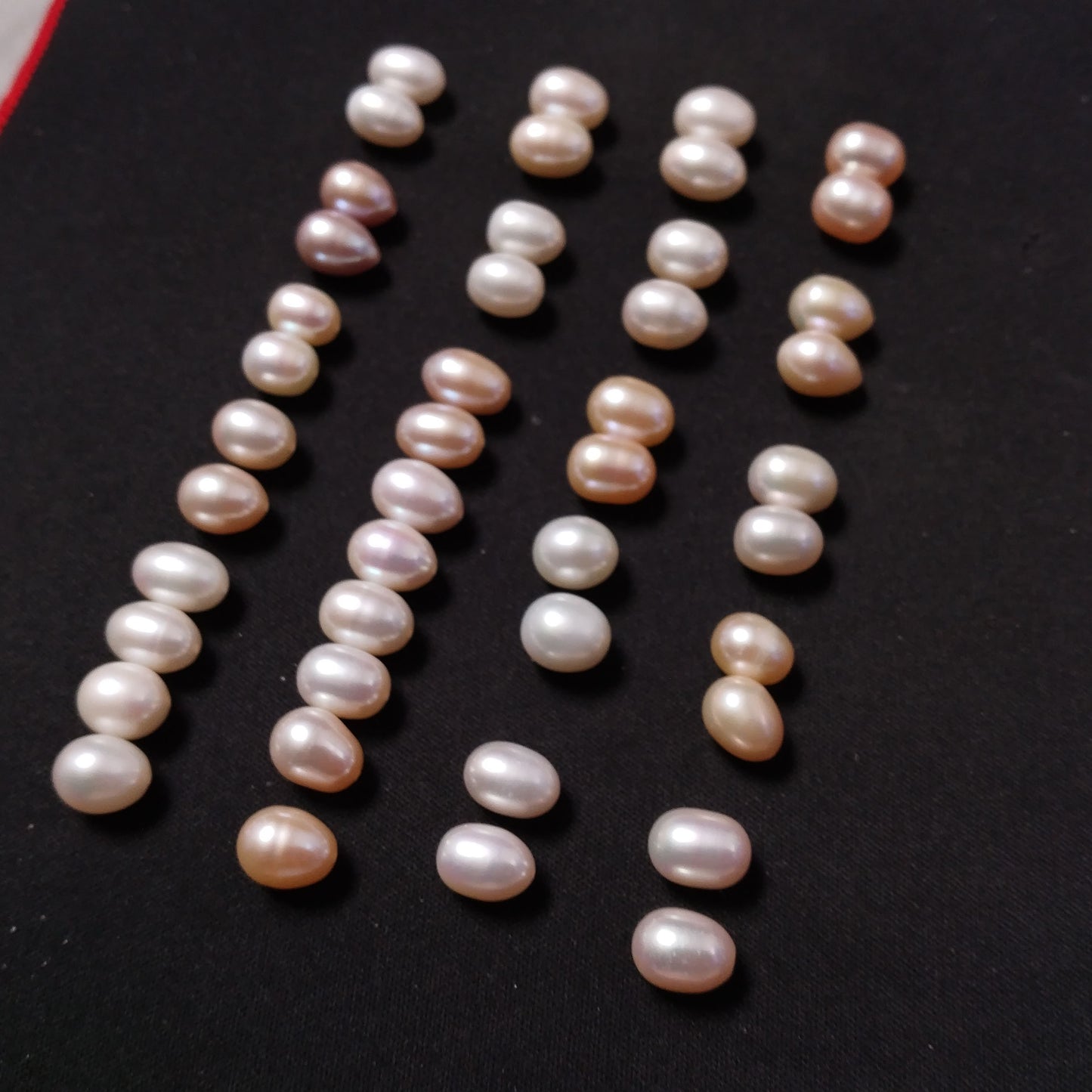 AAA 69 Pairs drop freshwater pearl half drilled for earring pendant