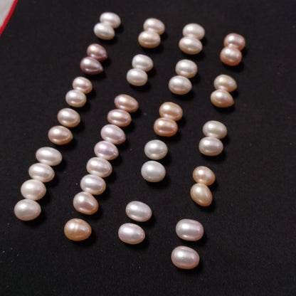 AAA 69 Pairs drop freshwater pearl half drilled for earring pendant