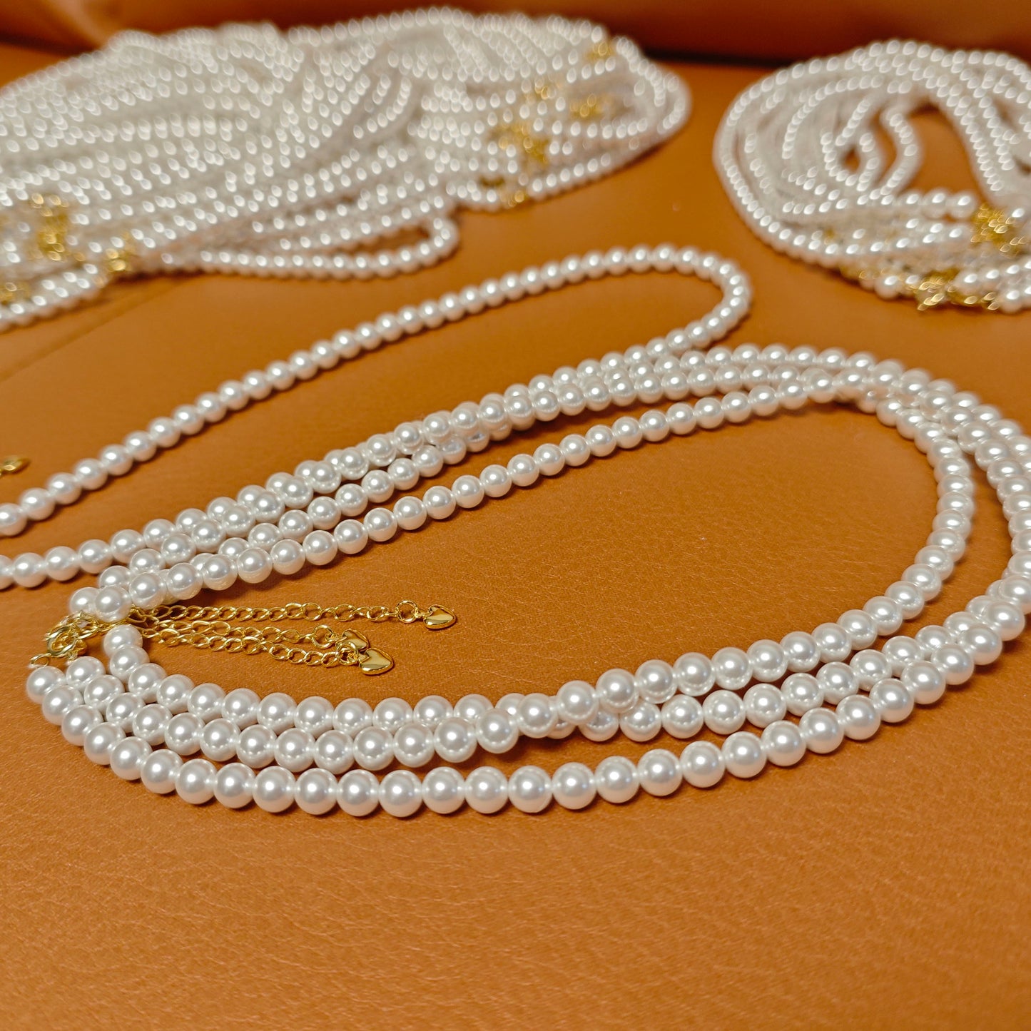 Wholesale 50 strands 6mm perfect round sea shell beads necklace white