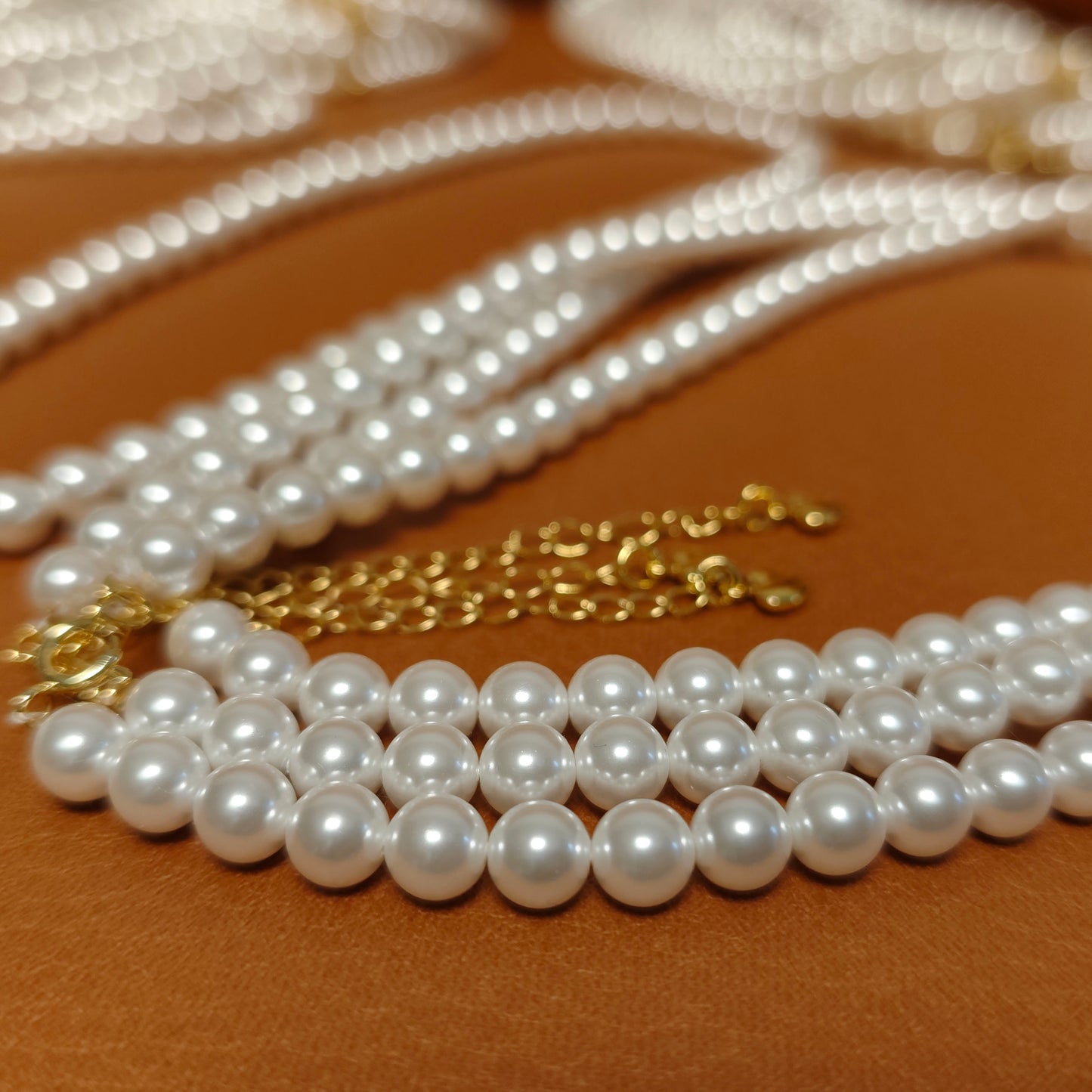 Wholesale 50 strands 6mm perfect round sea shell beads necklace white