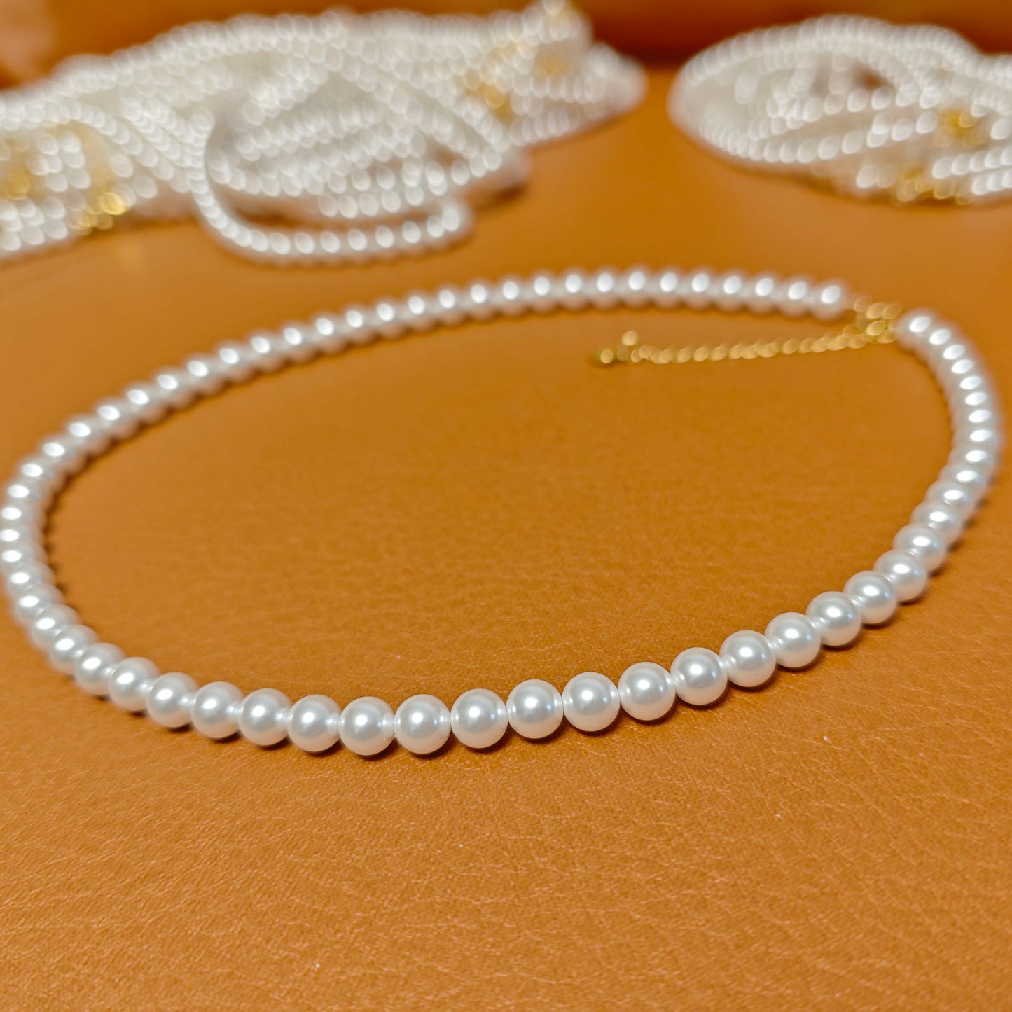 Wholesale 50 strands 6mm perfect round sea shell beads necklace white