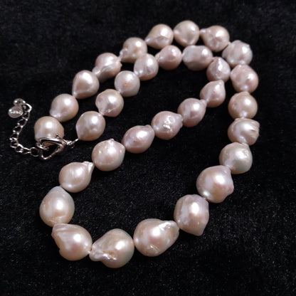 Gorgeous baroque natural pearl choker necklace 11-12mm reborn pearls free shipping