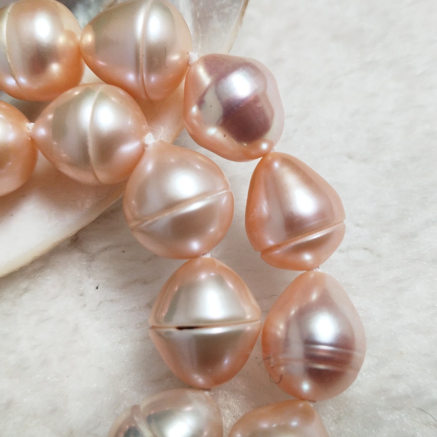 9-10*9-12mm drop rice pink cultured pearl choker necklace free shipping 16" with extra chain