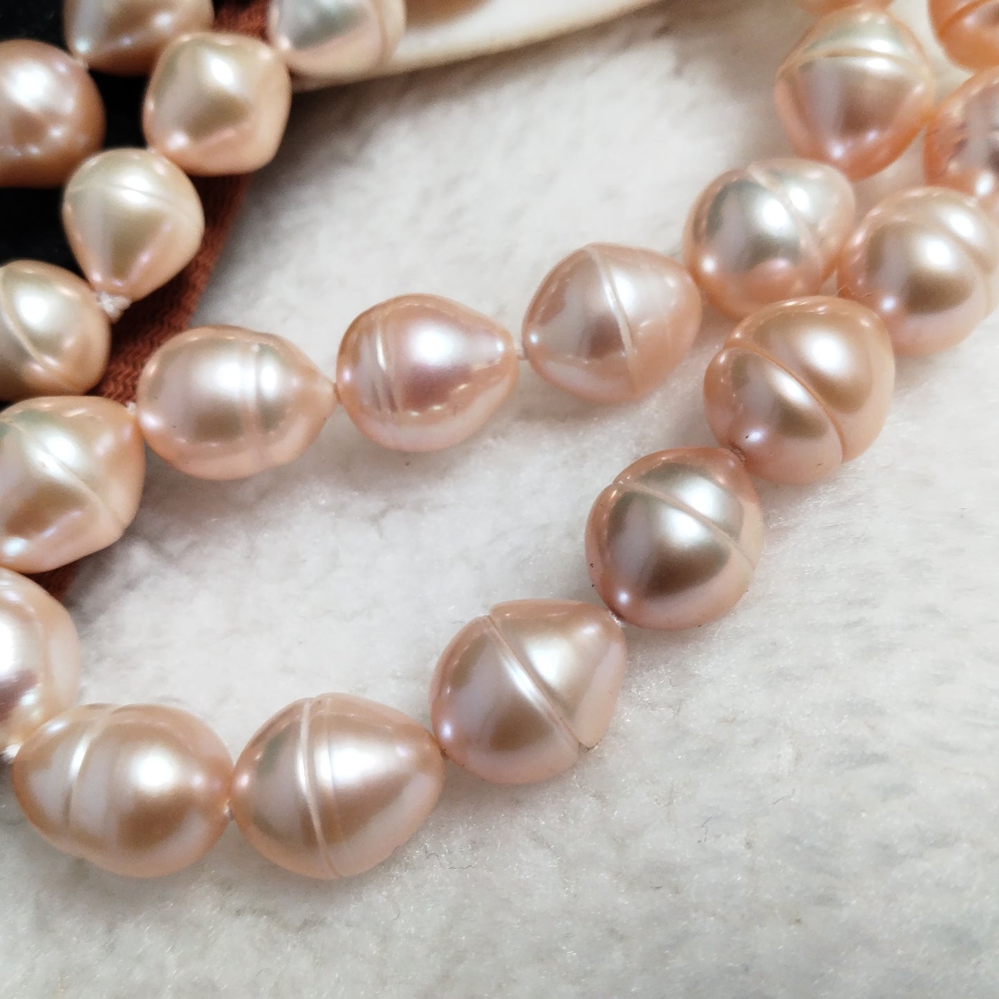 9-10*9-12mm drop rice pink cultured pearl choker necklace free shipping 16" with extra chain