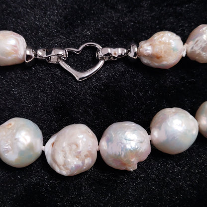 Big 13-15mm kasumi fresh water round pearl choker necklace 18"