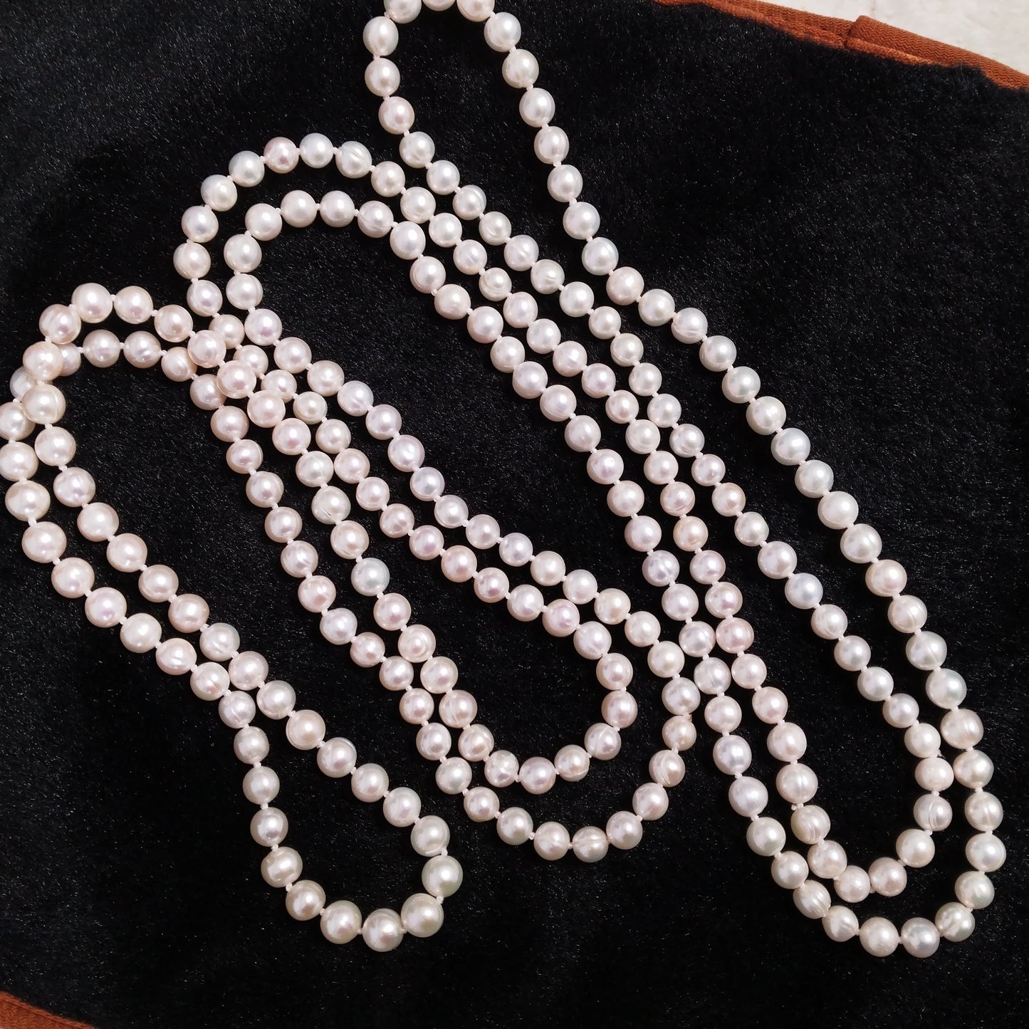 WOW 70" Long style white freshwater pearl necklace sweater jewelry