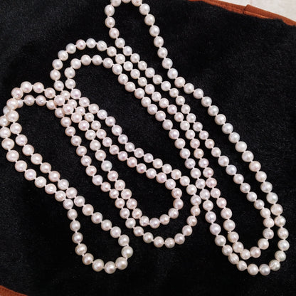 WOW 70" Long style white freshwater pearl necklace sweater jewelry