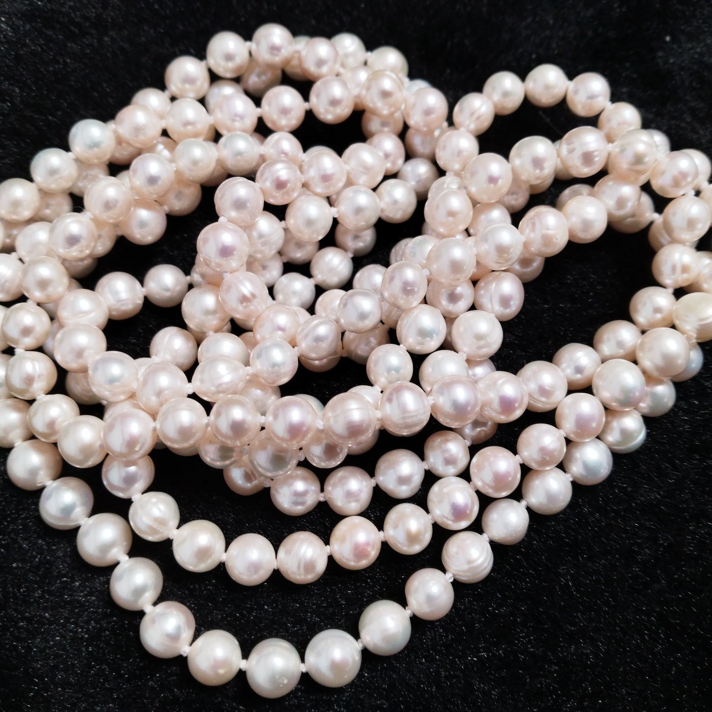 WOW 70" Long style white freshwater pearl necklace sweater jewelry