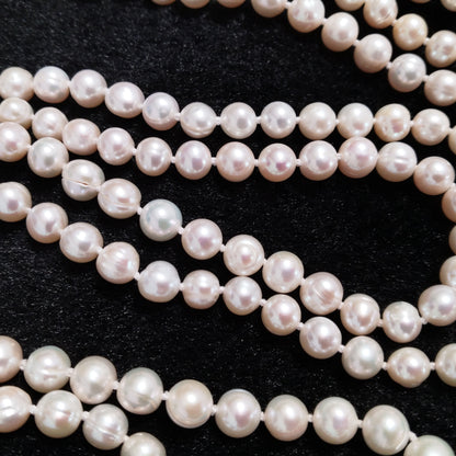 WOW 70" Long style white freshwater pearl necklace sweater jewelry