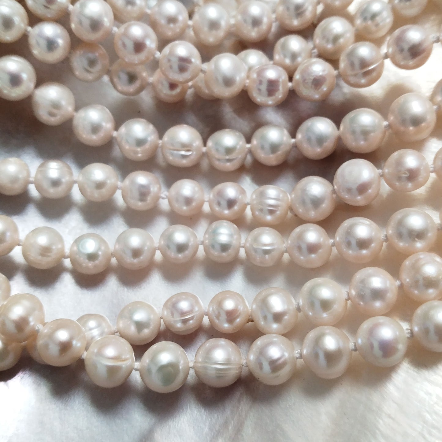 WOW 70" Long style white freshwater pearl necklace sweater jewelry