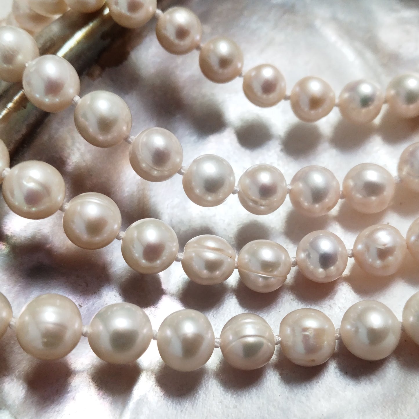 WOW 70" Long style white freshwater pearl necklace sweater jewelry