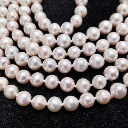 WOW 70" Long style white freshwater pearl necklace sweater jewelry