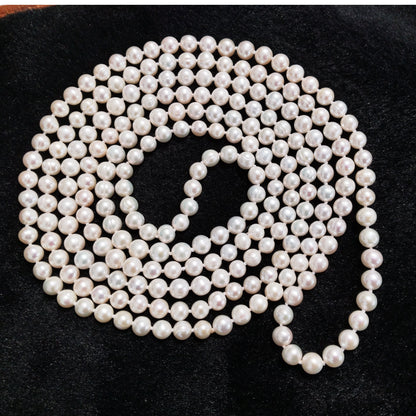 WOW 70" Long style white freshwater pearl necklace sweater jewelry