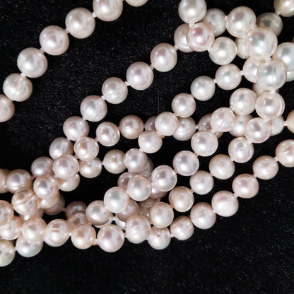 WOW 70" Long style white freshwater pearl necklace sweater jewelry
