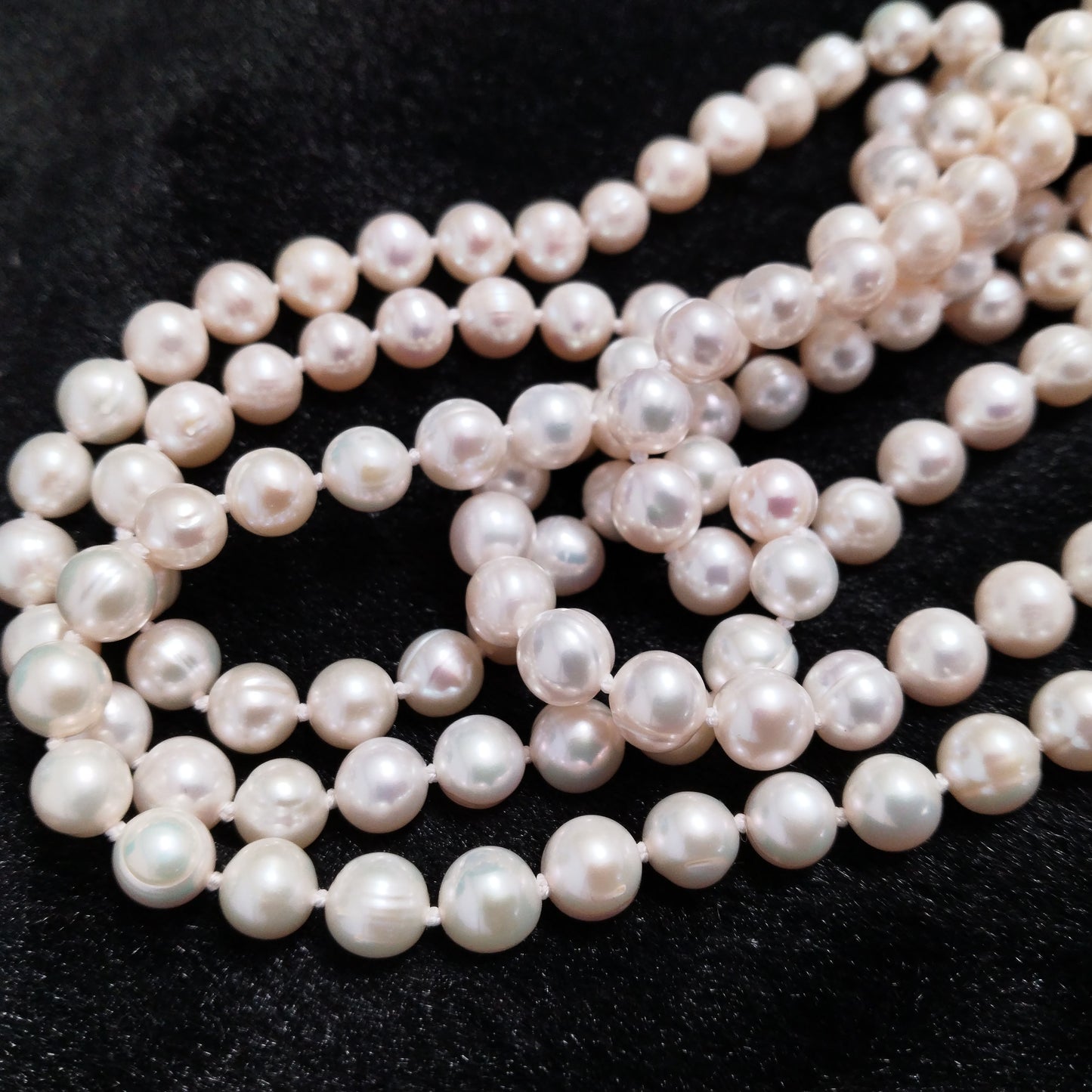 WOW 70" Long style white freshwater pearl necklace sweater jewelry
