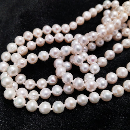 WOW 70" Long style white freshwater pearl necklace sweater jewelry