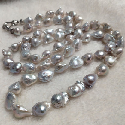 96CM Long style natural Baroque reborn pearl necklace 11-13mm for female model