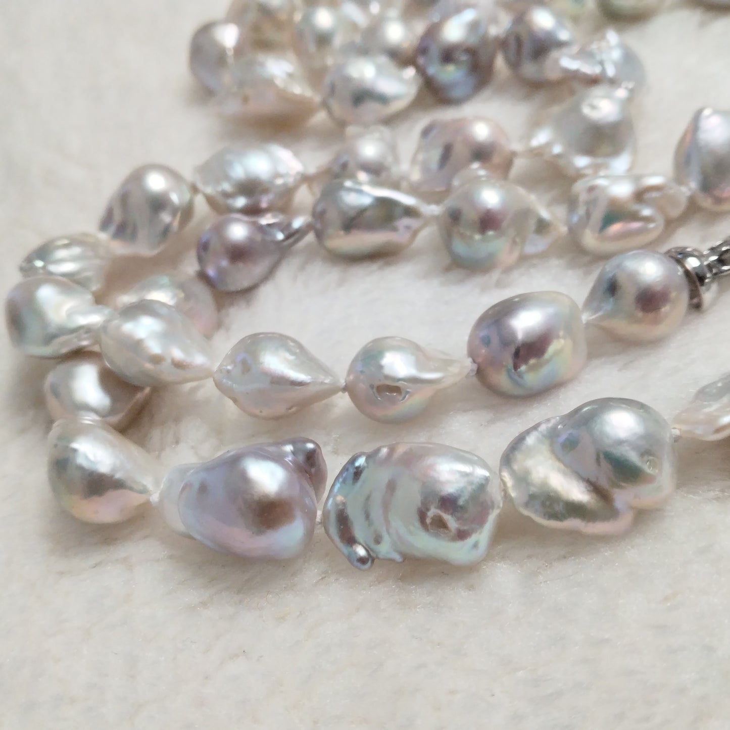 96CM Long style natural Baroque reborn pearl necklace 11-13mm for female model