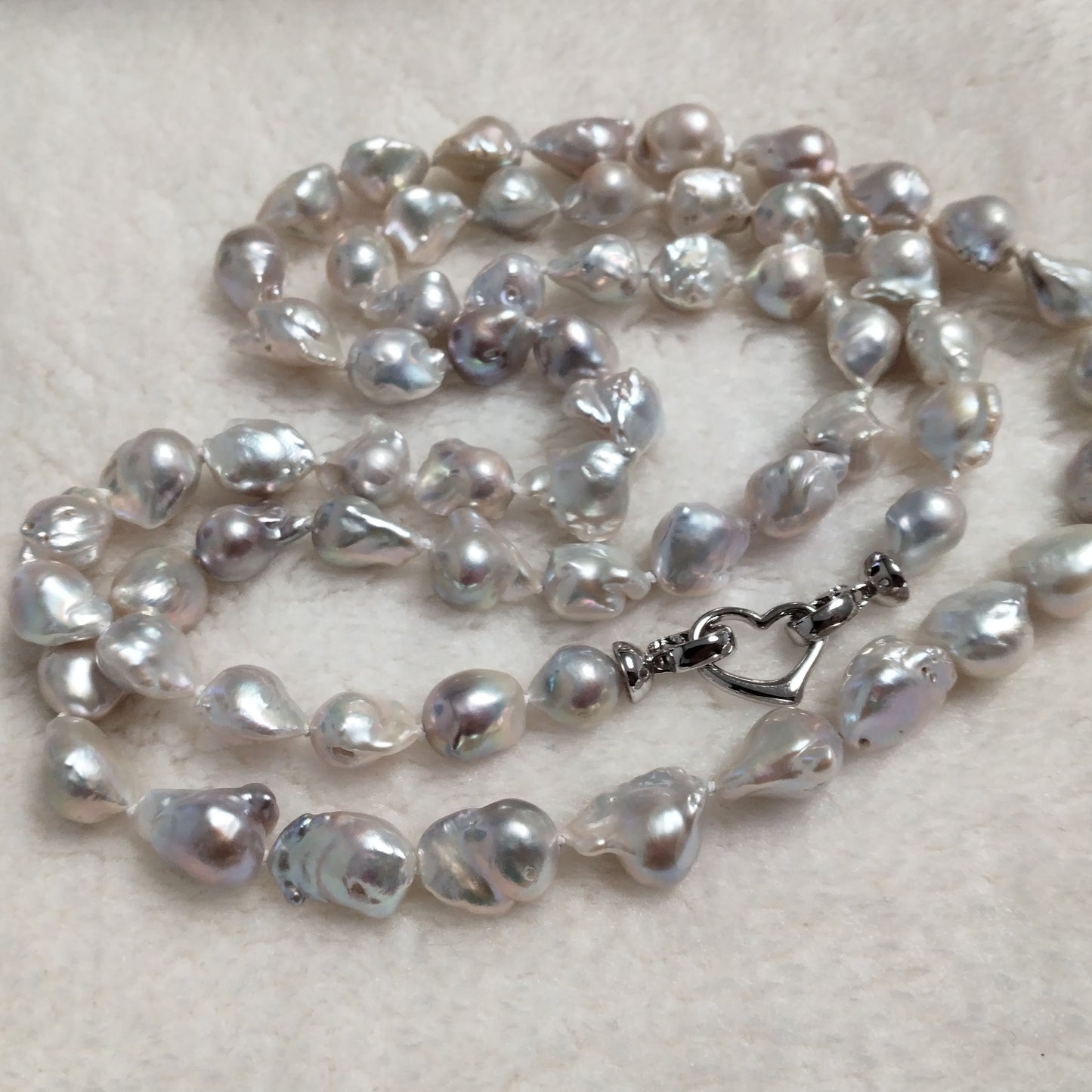 96CM Long style natural Baroque reborn pearl necklace 11-13mm for female model
