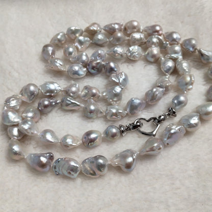 96CM Long style natural Baroque reborn pearl necklace 11-13mm for female model
