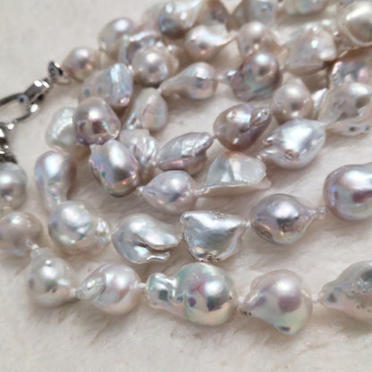 96CM Long style natural Baroque reborn pearl necklace 11-13mm for female model