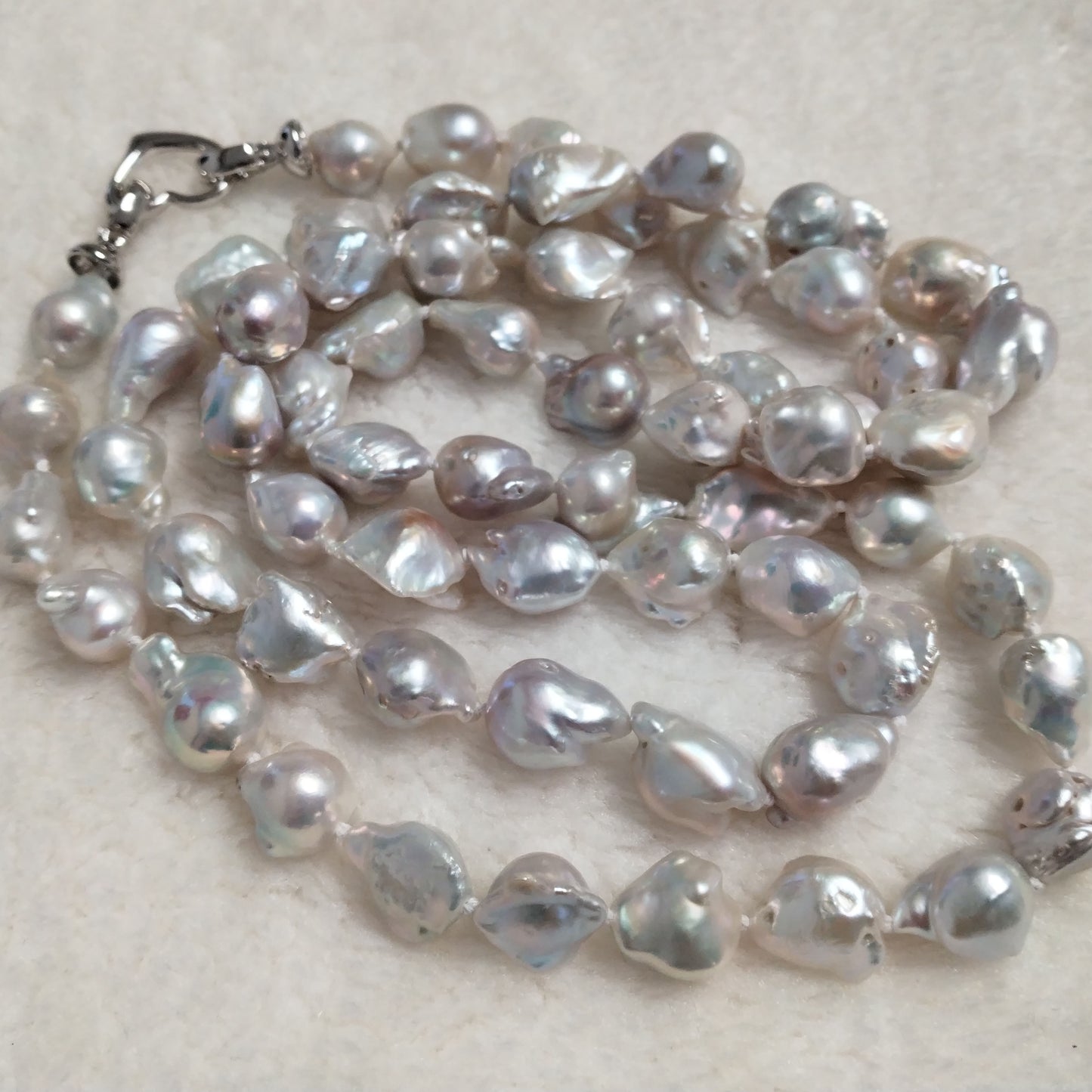 96CM Long style natural Baroque reborn pearl necklace 11-13mm for female model