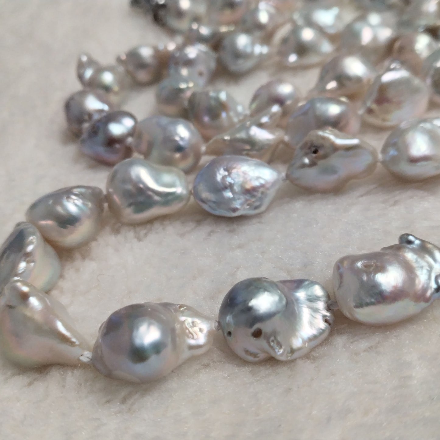 96CM Long style natural Baroque reborn pearl necklace 11-13mm for female model