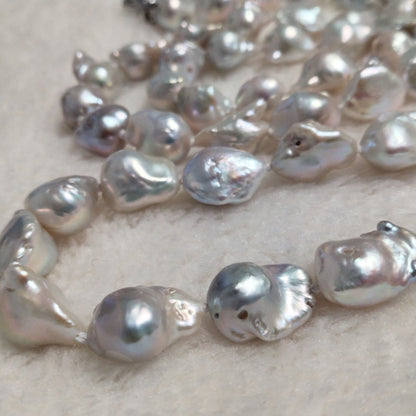 96CM Long style natural Baroque reborn pearl necklace 11-13mm for female model