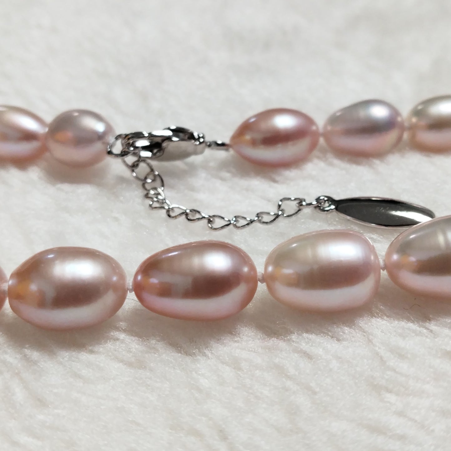 fine rice 8-9mm natural special color cultured pearl necklace