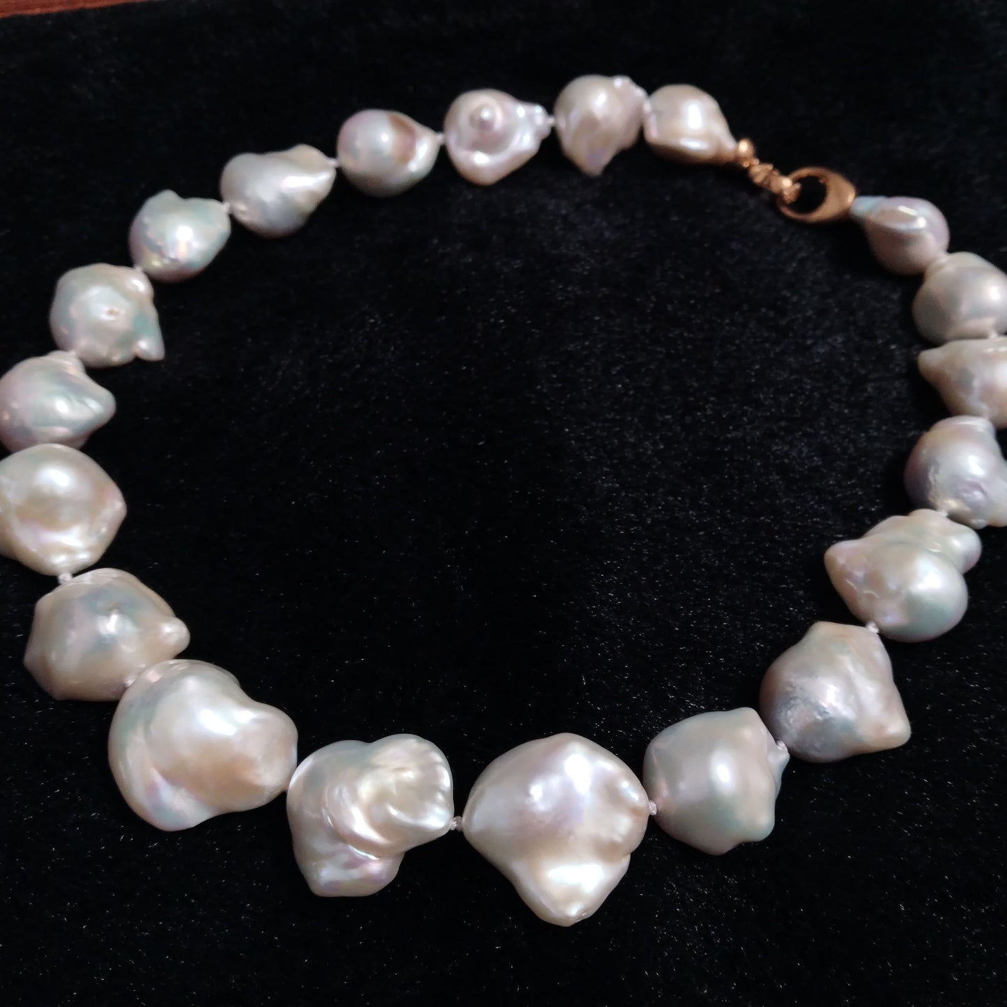 Amazing Huge 16-25*17-20mm Baroque FW pearl necklace 45cm