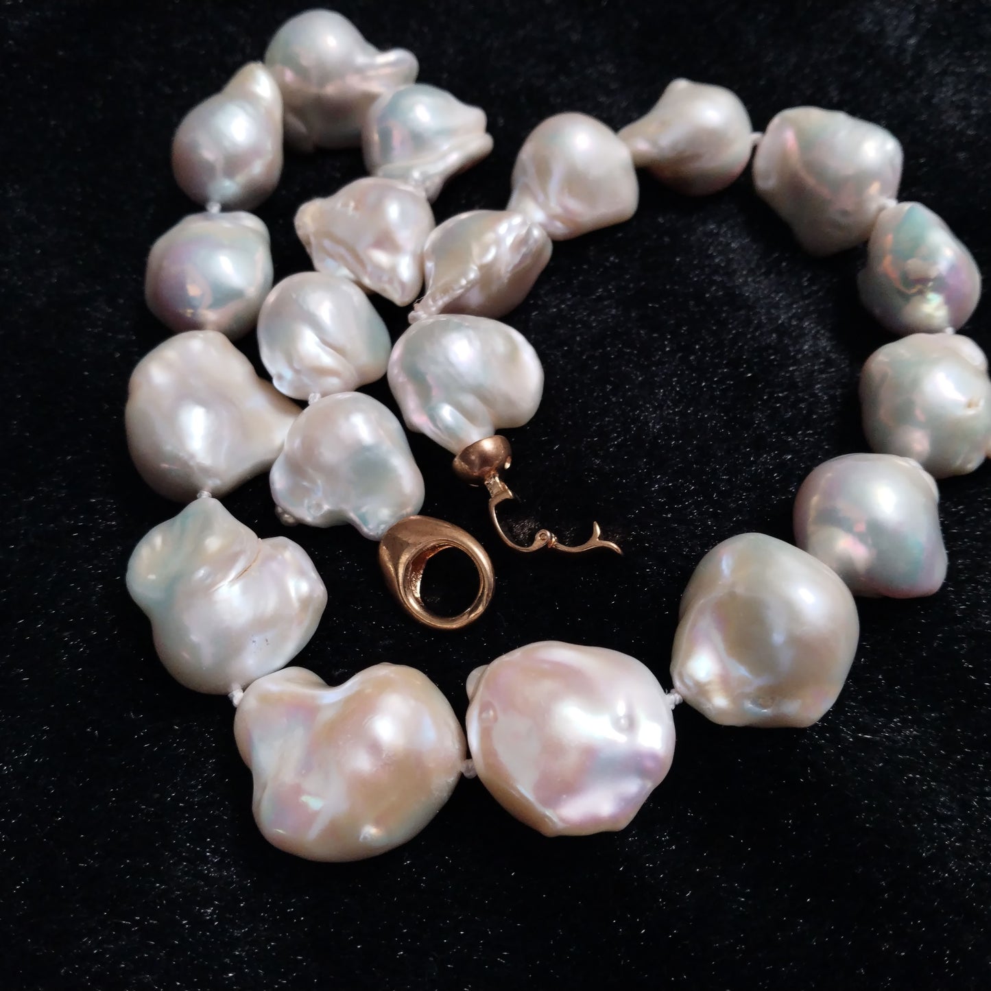 Amazing Huge 16-25*17-20mm Baroque FW pearl necklace 45cm