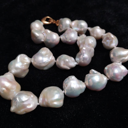 Amazing Huge 16-25*17-20mm Baroque FW pearl necklace 45cm