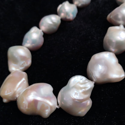 Amazing Huge 16-25*17-20mm Baroque FW pearl necklace 45cm