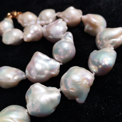 Amazing Huge 16-25*17-20mm Baroque FW pearl necklace 45cm
