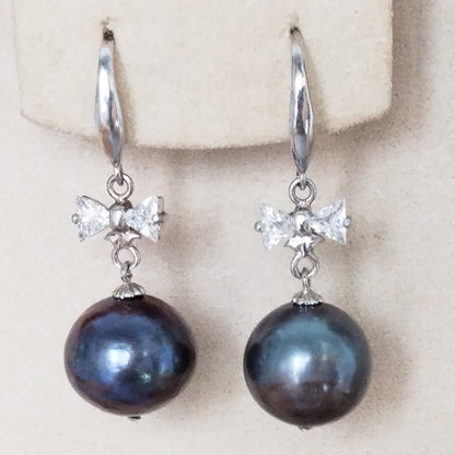 wholesale 15 pairs different style 12-13mm Baroque kasumi pearl dangle earrings