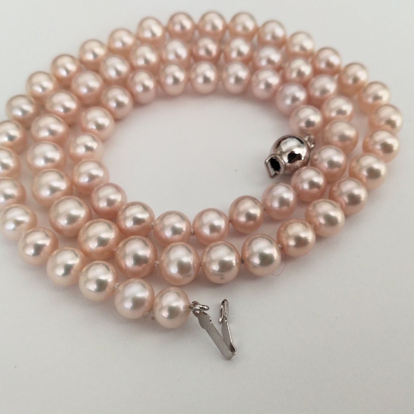 Fine 6mm small freshwater pearl necklace light pink and light purple special color option
