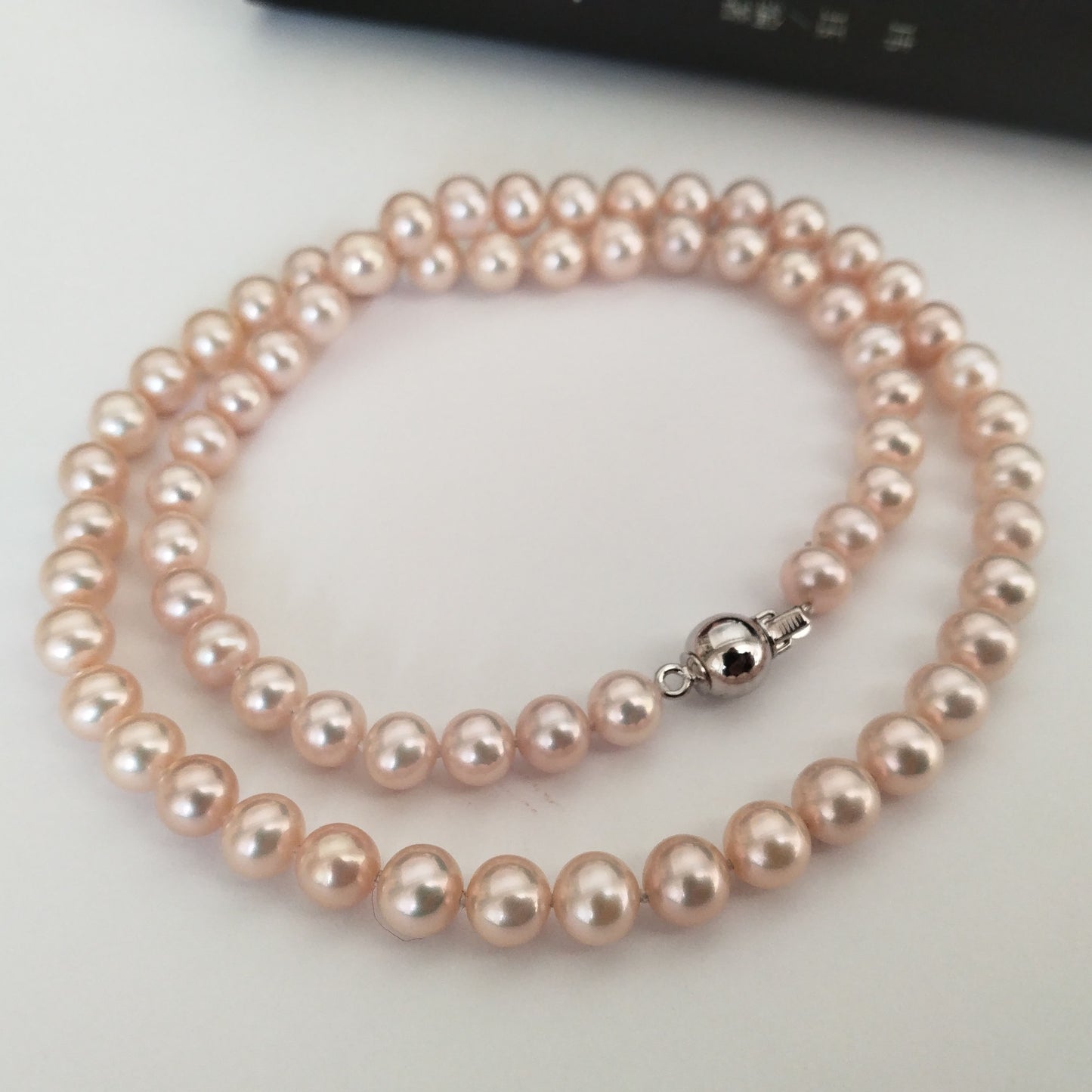 Fine 6mm small freshwater pearl necklace light pink and light purple special color option