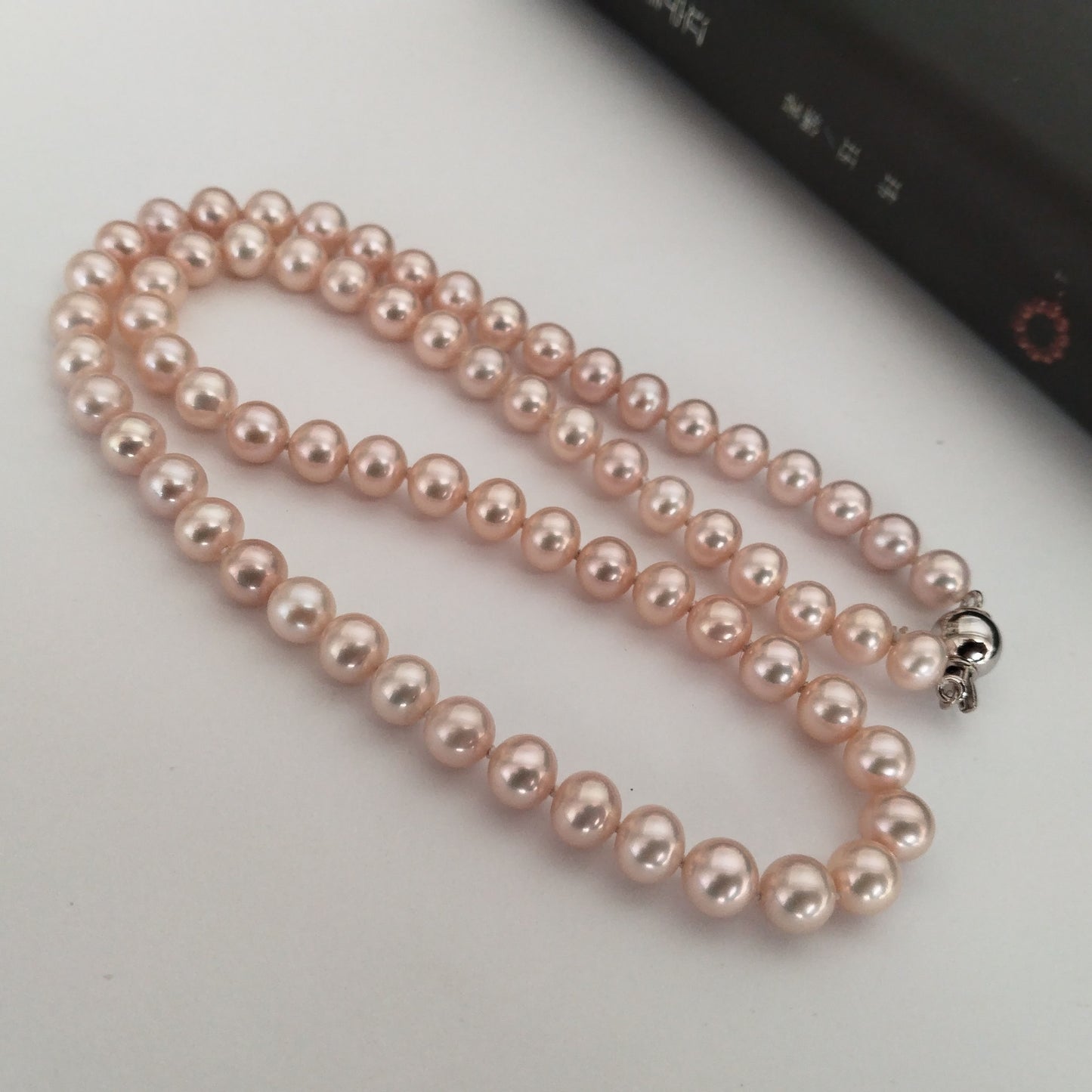 Fine 6mm small freshwater pearl necklace light pink and light purple special color option